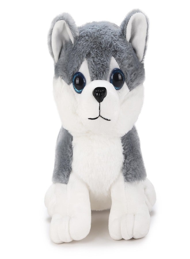 VK15 COLLECTION Plush Husky Dog Soft Toys for Kids, Stuffed Animal with Blue Eyes, Fluffy Toy, 30 CM - Image 1